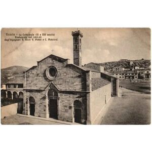 Old Cathedral (Church) in Fiesole Italy Postcard